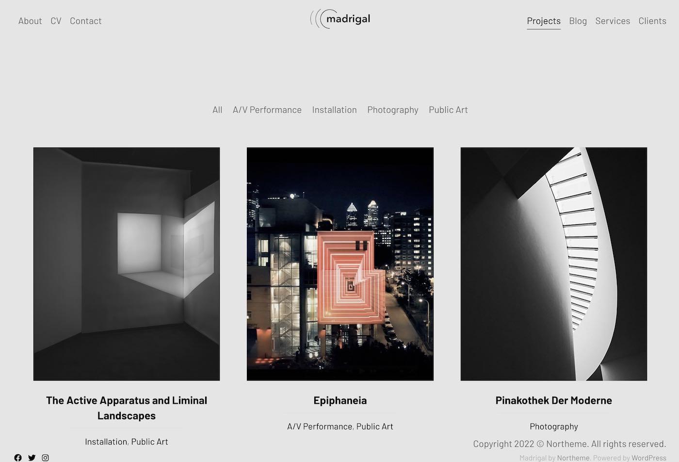 Madrigal Demo : Portfolio