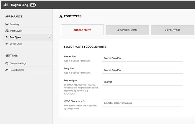 Unlimited Google Fonts