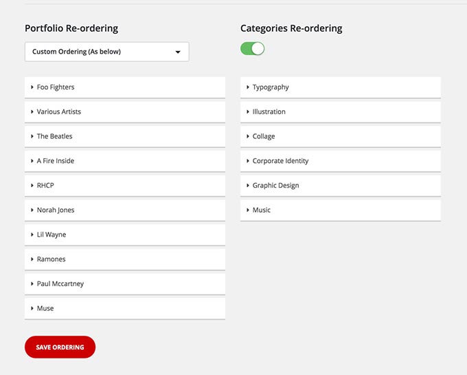 Post & Category Re-ordering