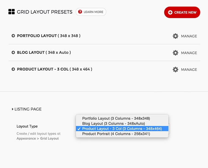 Grid Layout Presets